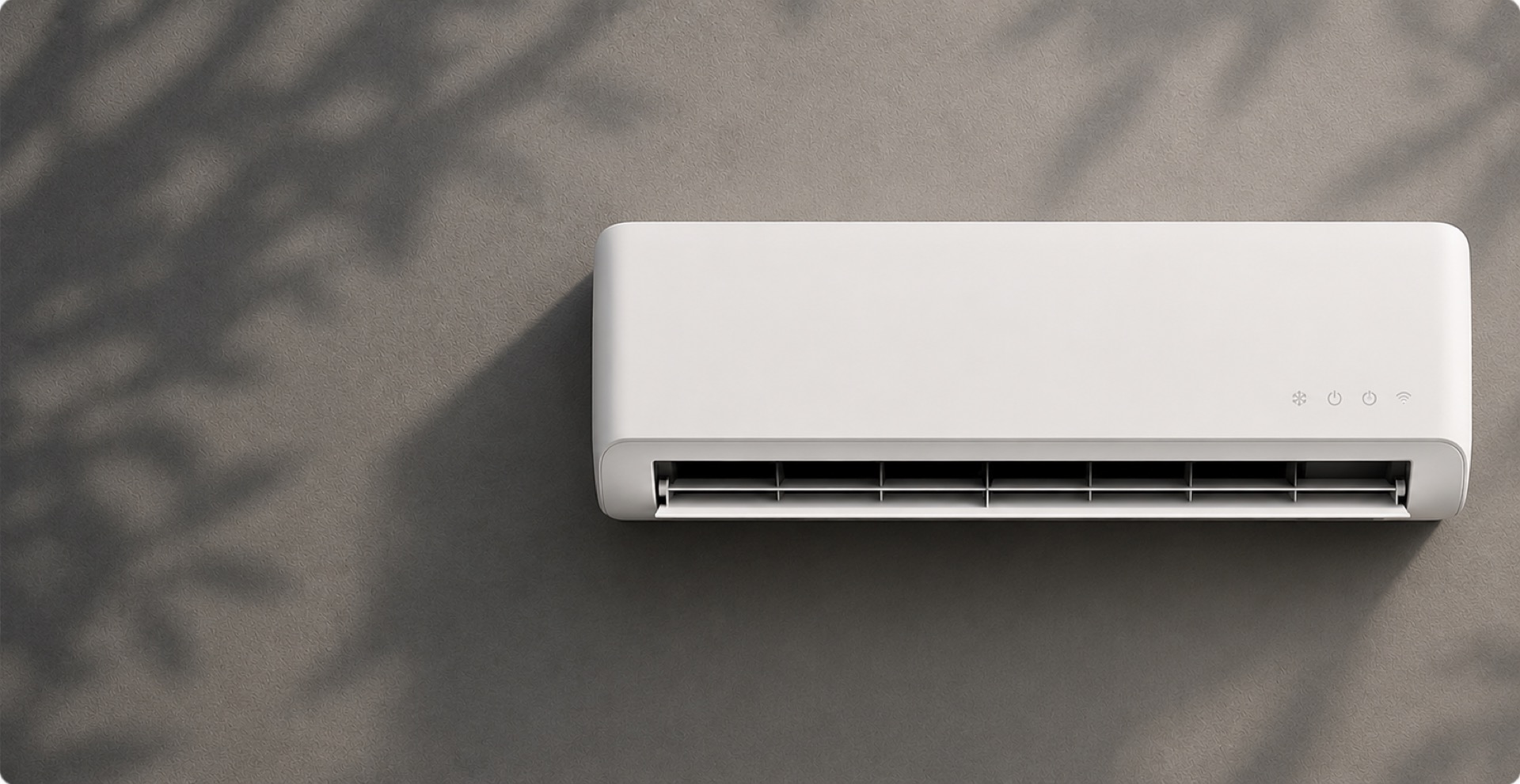 Moderne Split-Klimaanlage im Wohnzimmer